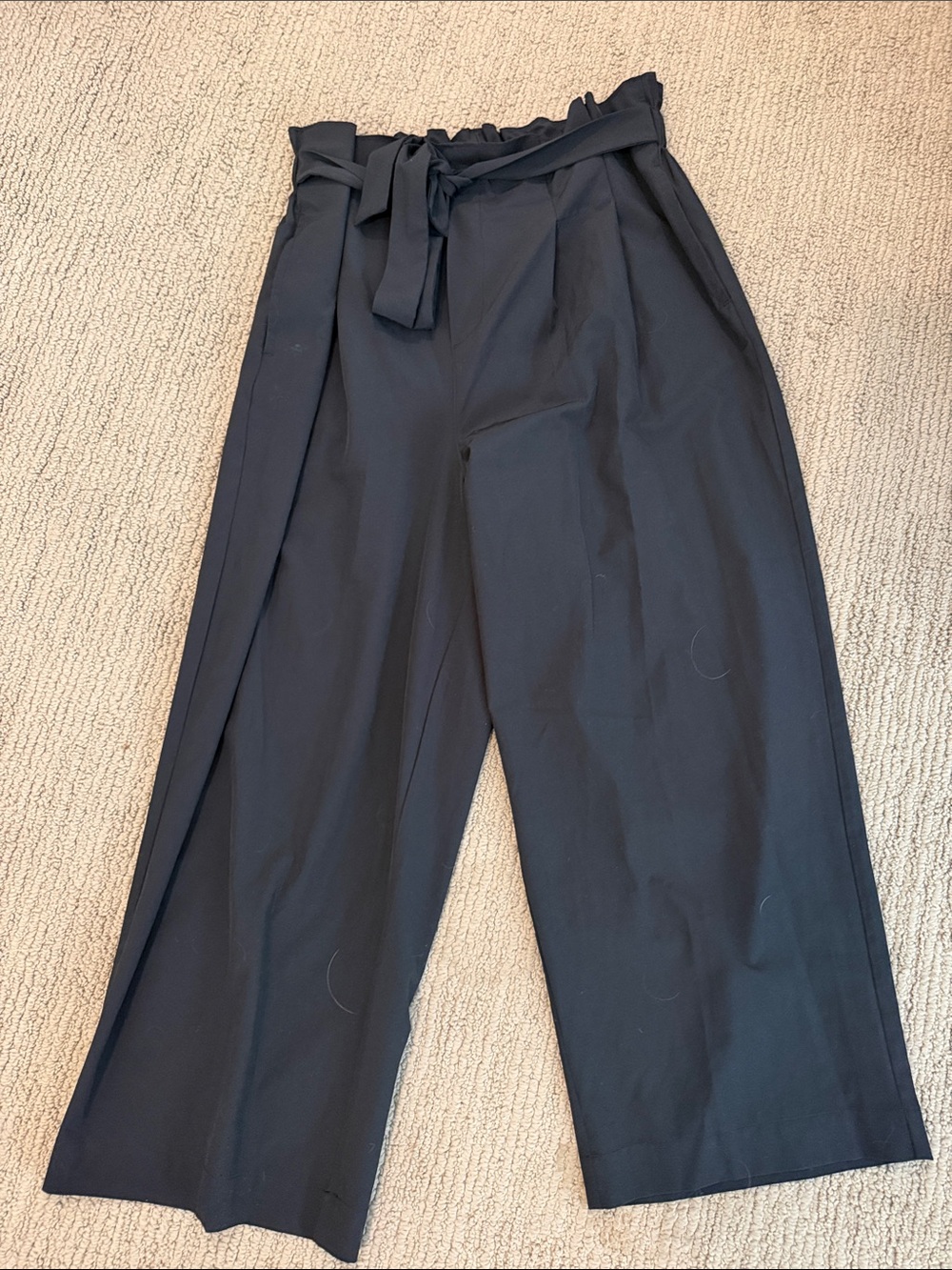 Target Black Paperbag-Waist Wide-Leg Pants
